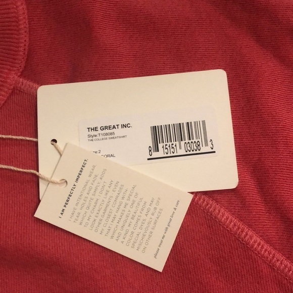 The Great. Oversized College Pullover Sweatshirt - Picture 3 of 4